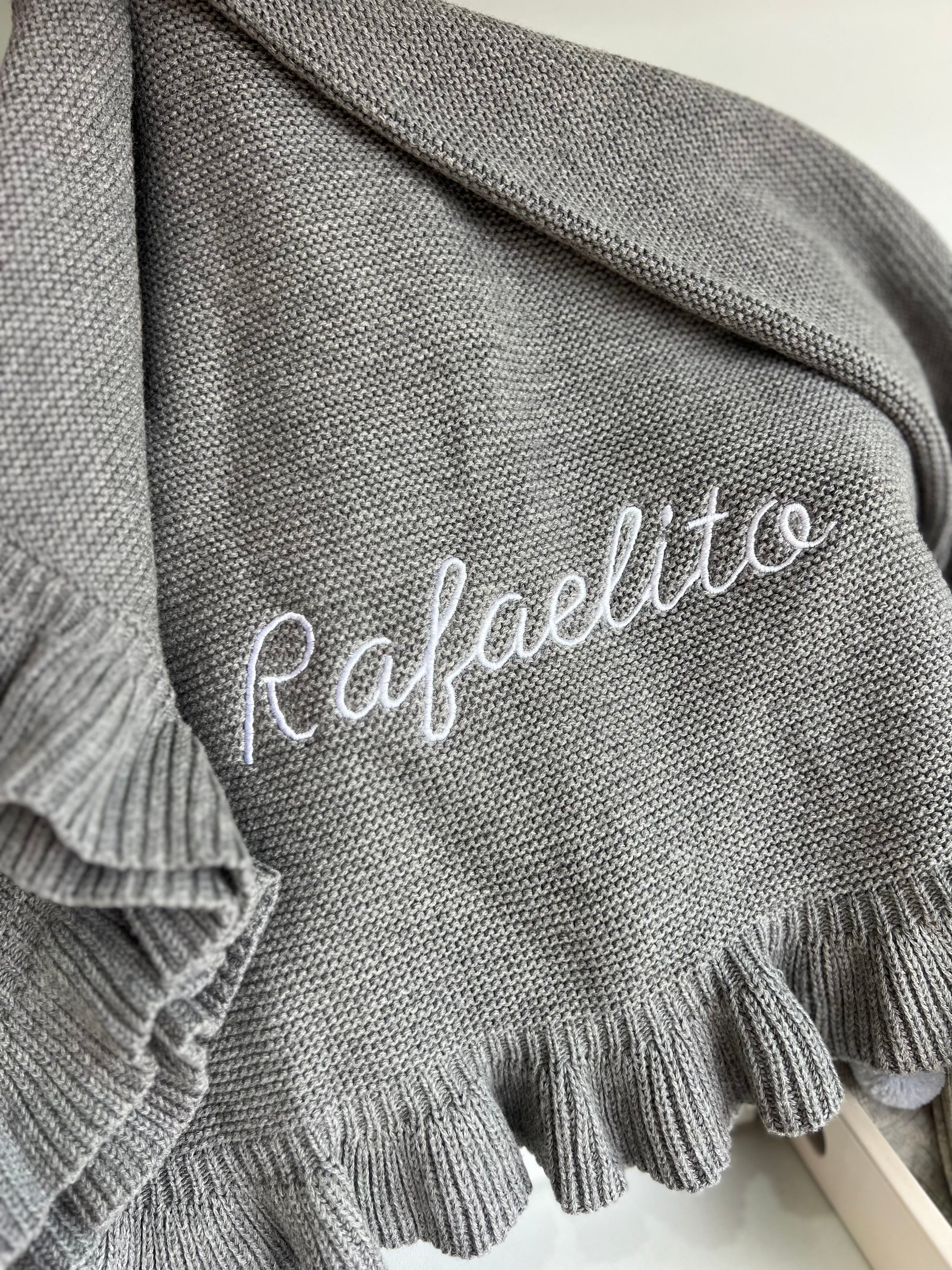 Manta de Punto Bordada